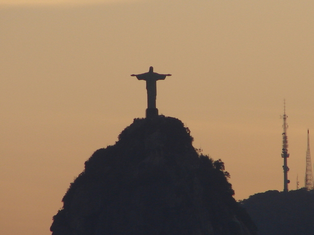 Statue of Christ on a hill.